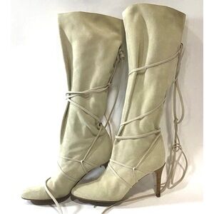 Michael Kors Lace Wrap Suede Boots